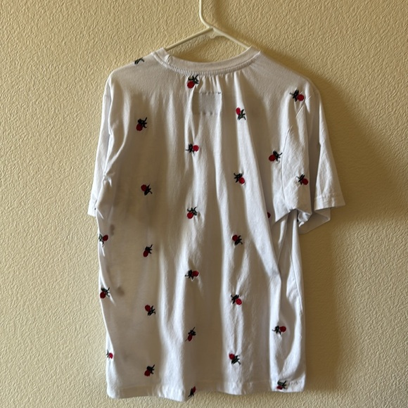 WHITE XL T-SHIRT WITH ROSES - Picture 4 of 4